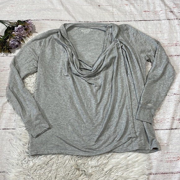 Beyond Yoga 3 Button Convertible Cardigan Cloud Drape Modal Blend - Picture 1 of 11